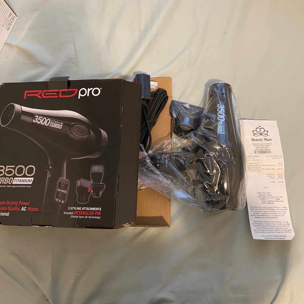 Red pro®️ 3500 Turbo Titanium Most advanced, salon approved Blow Drier